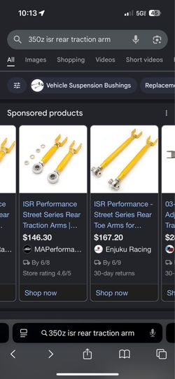 Isr rear camber kit arms