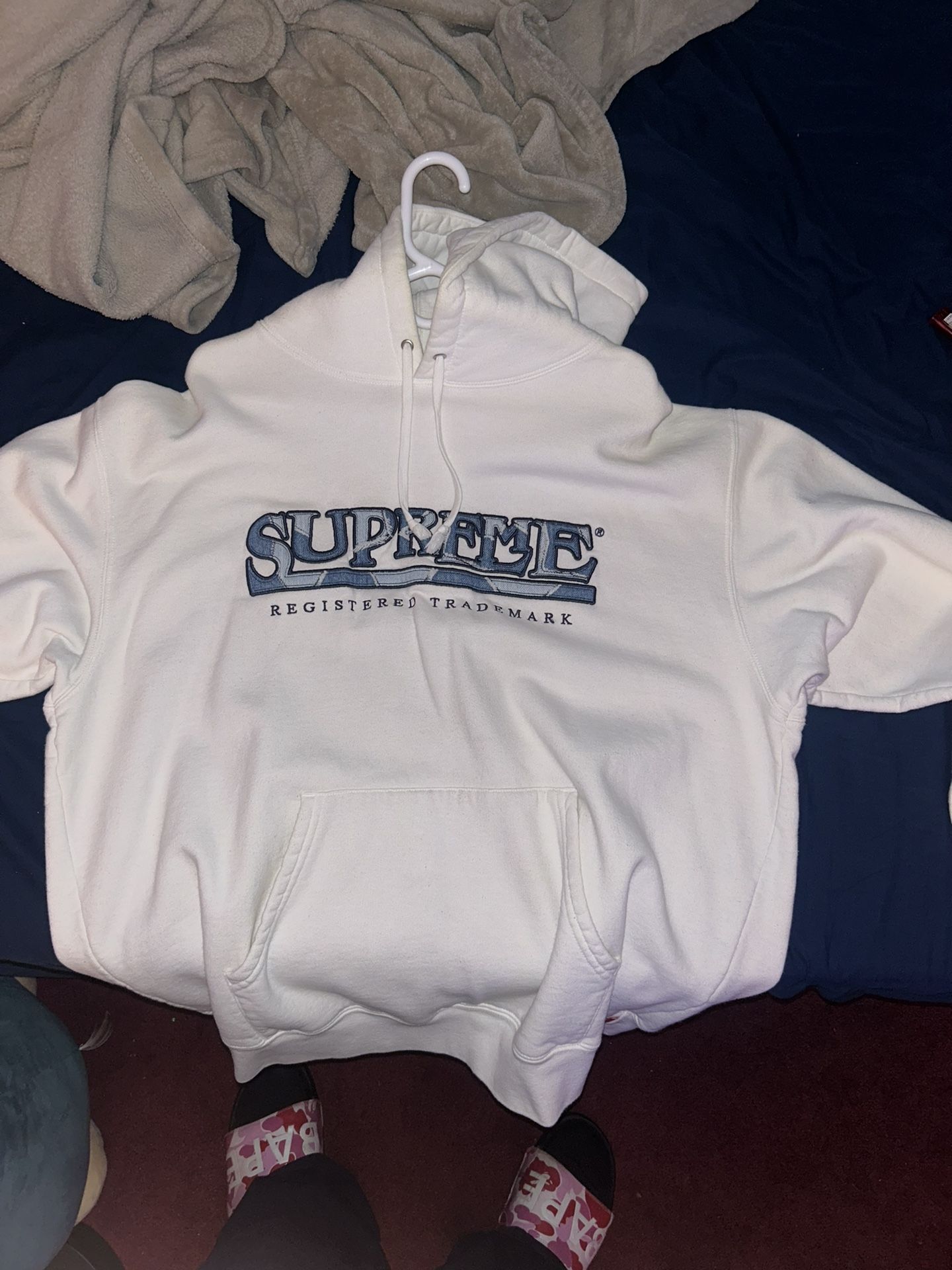 Supreme White Hoodie Xl 