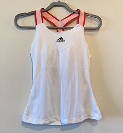 Adidas White Y-back Tank Top