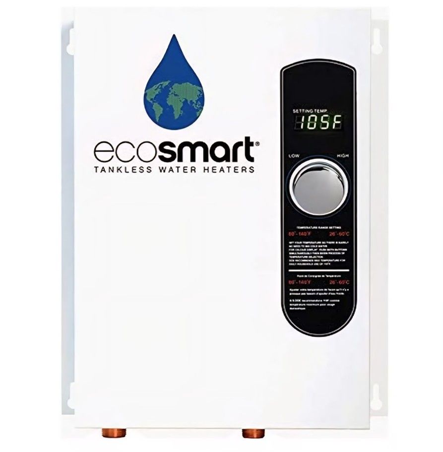 EcoSmart ECO 18 Electric Tankless Water Heater 18 KW at 240 Volts with Patented Self Modulating Technology  17 x 14 x 3.5