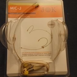 Professional Headset/Headworn Microphone JK MIC-J 071S Compatible with Shure Wireless System - TA4F Microdot Detachable Cable
