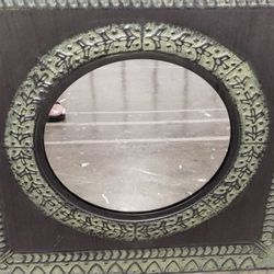 Antique Pewter Mirror