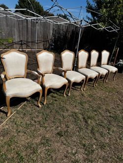 Set of 6 French Provincial Dining Chairs