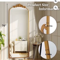 Gold Standing Mirror 