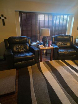 2 brown power recliners for sale