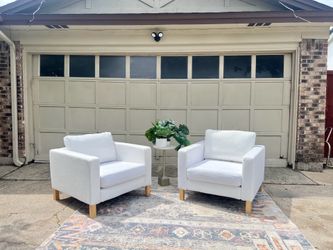 Modern Matching White Accent Sofa Chairs - Delivery available