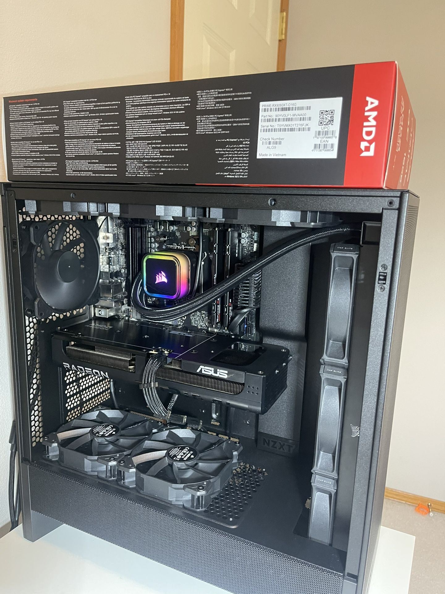 Gaming PC Ryzen 7 9700x Cpu + Asus Prime 9060 XT 16GB, Samsung 990 Ssd, New Nzxt Case For Sale