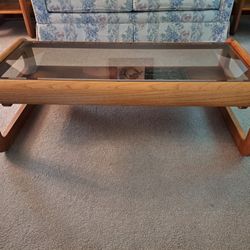 Living Room Glass Top Four-Piece Table Set