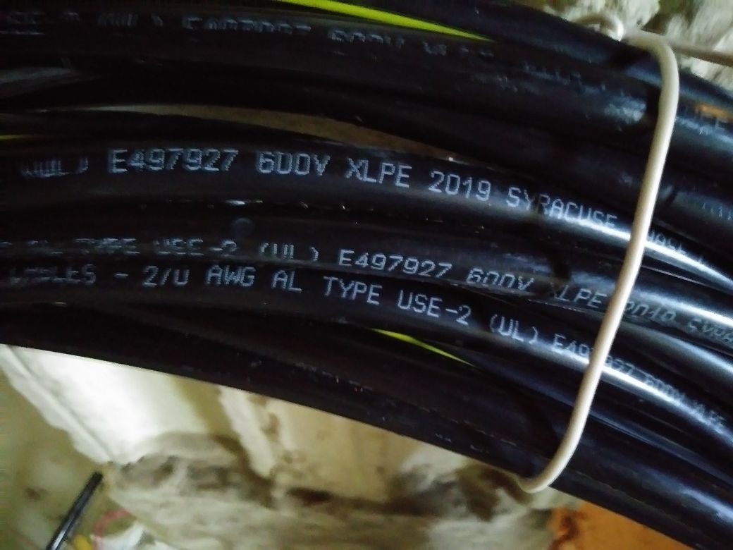 2/0 urd quadraplex direct burial AL wire
