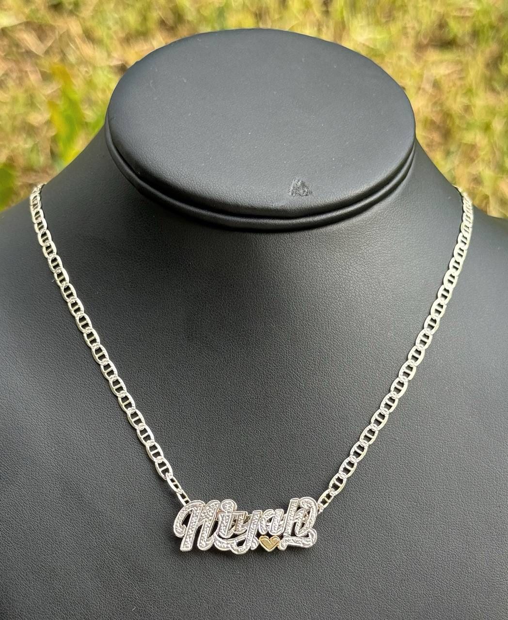 Jewelry 925 sterling silver two tone mariner link chain necklace niyah pendant chain 22.00” 2.80mm 9.70g