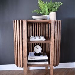 Solid Wood Accent Table | Console Table | Small Book Shelf