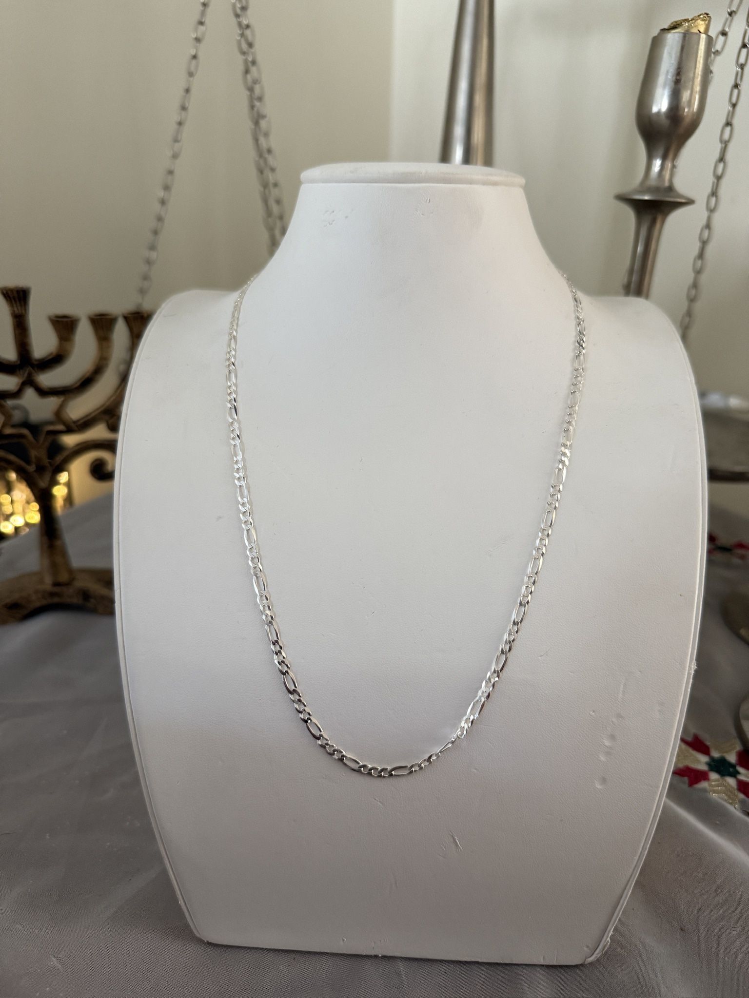 Men’s Silver Figaro Necklace 925