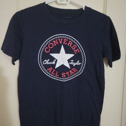 Converse All Star Chuck Taylor T-SHIRT Youth Size L Navy Blue