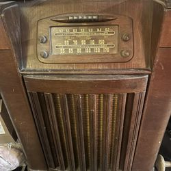 Classic Philco radio with wooden . 