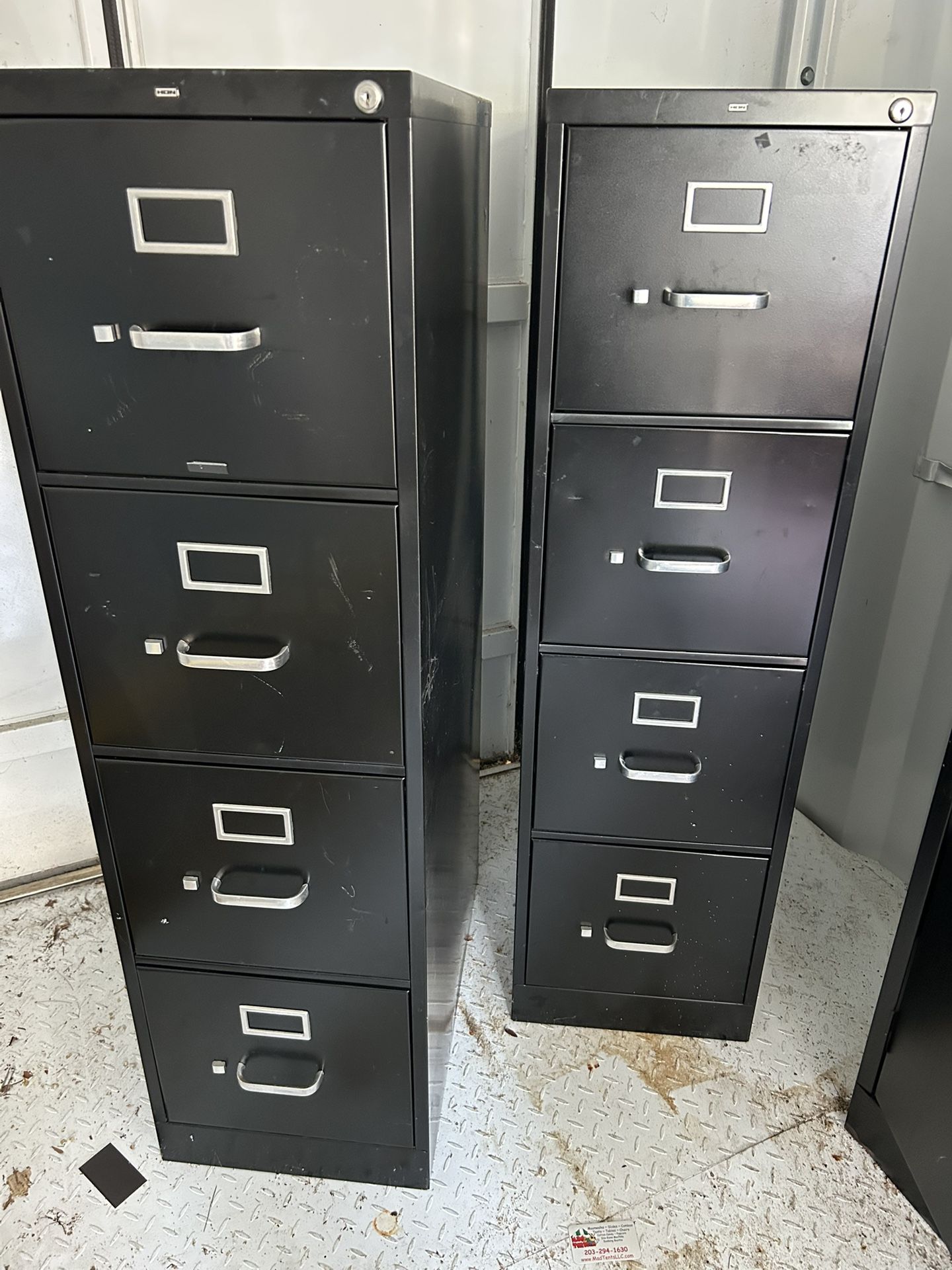Metal file cabinet cabinets, two of them