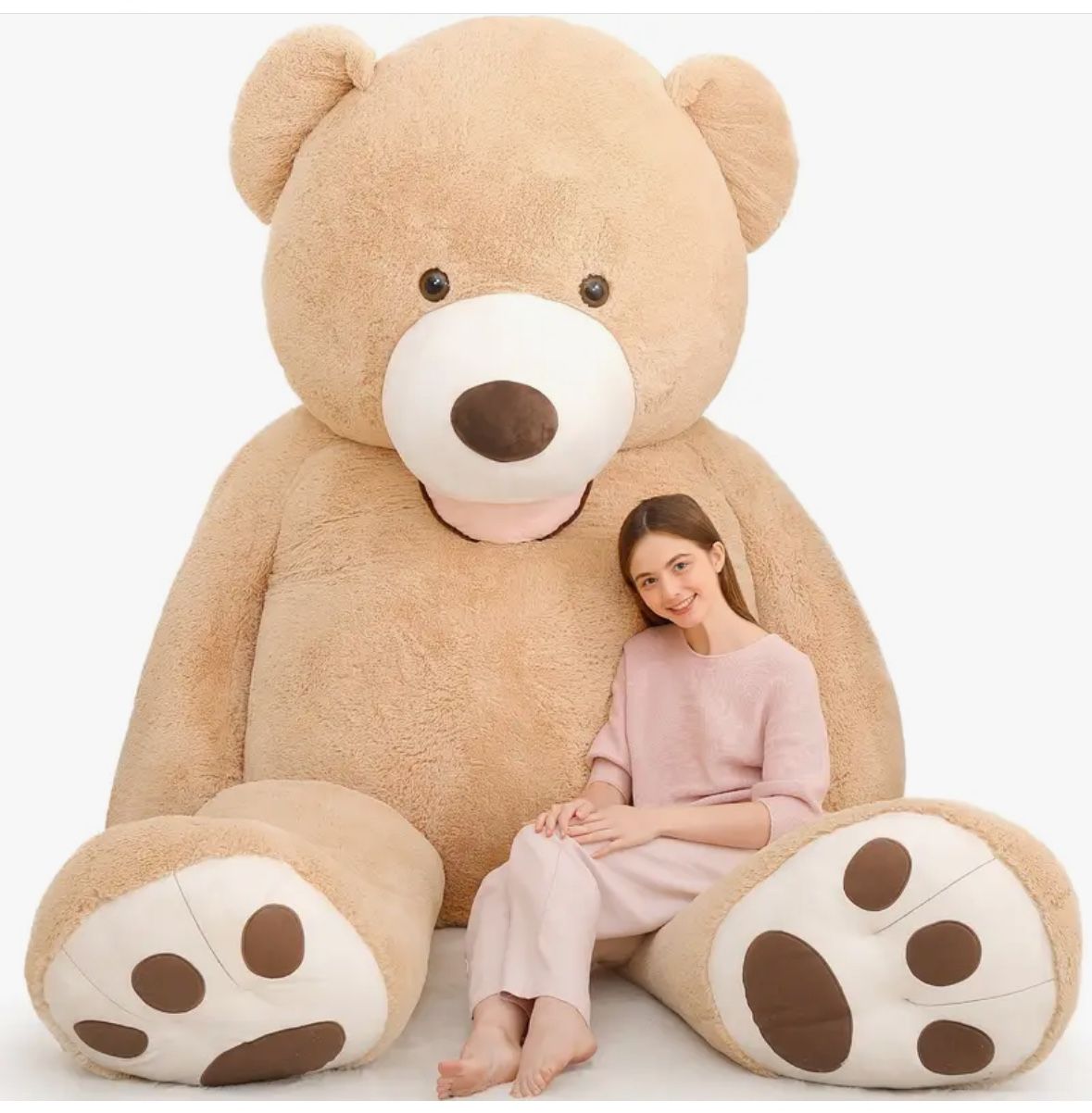 1pc MaoGoLan 8.5ft Giant Jumbo Teddy Bear - Soft Polyester Stuffed Animal, Cuddly Gift for Couples, Celebrations, Baby Shower, Valentine'S Day
