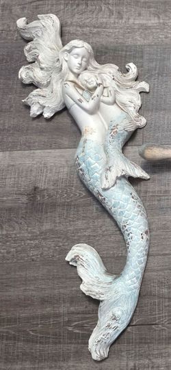 Mermaid with baby and Shipwheel