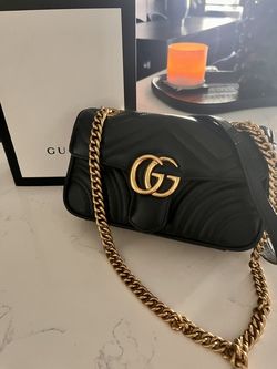 GG Marmont Small Black Shoulder-Mini