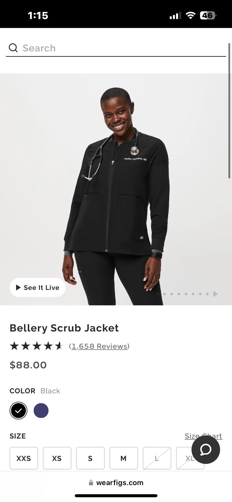 Figs Bellery Scrub Jacket