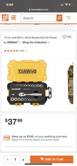 Dewalt drive socket set