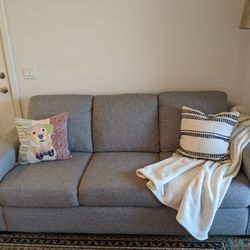Living Spaces Grey 3-seater Couch