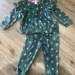 Girl Floral Micro Fleece 2piece 