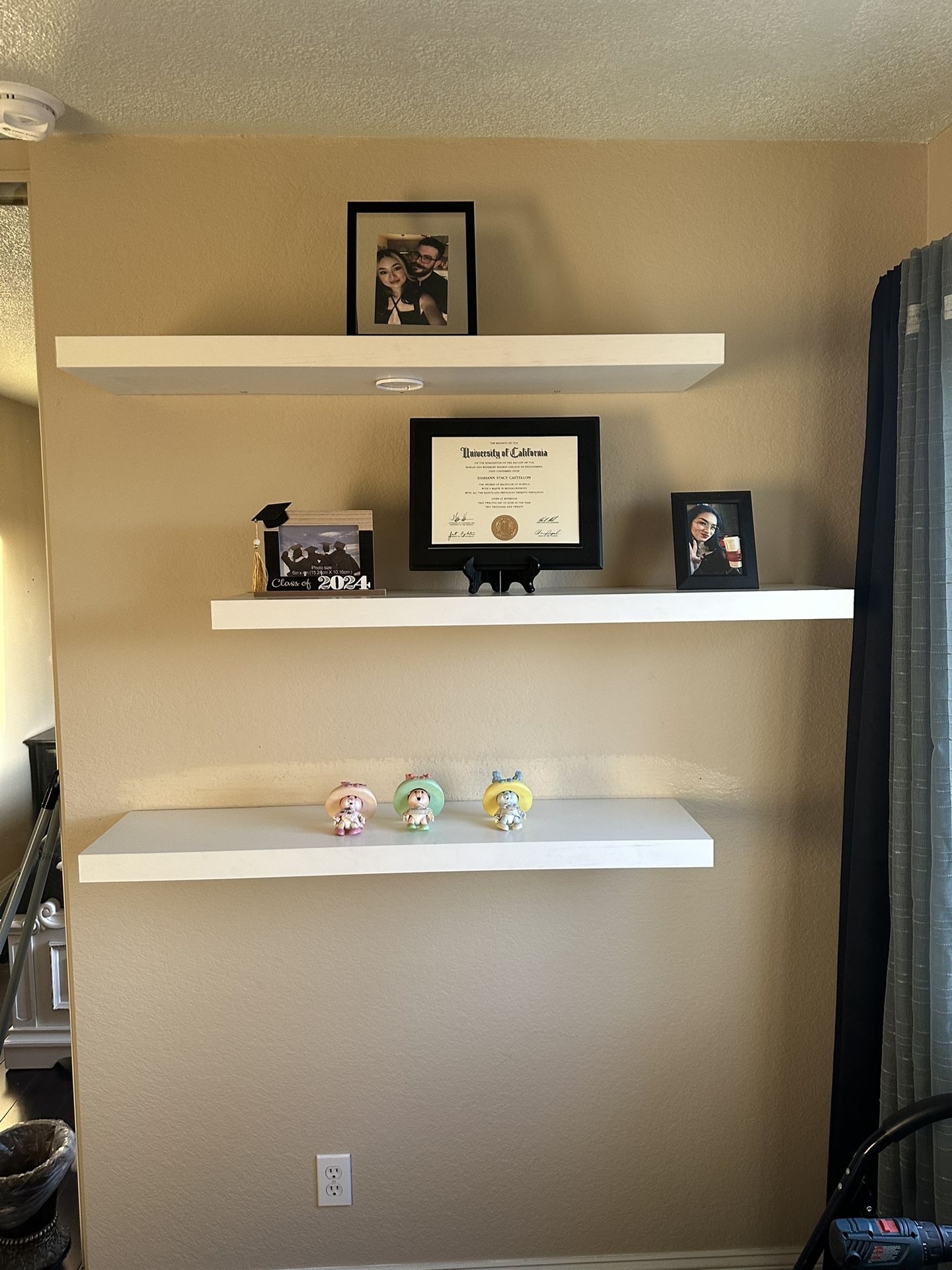 Floating Shelves Large Size White And Black