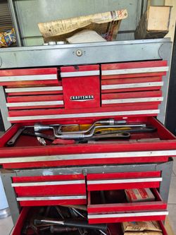 Craftsman toolbox three tier with tools