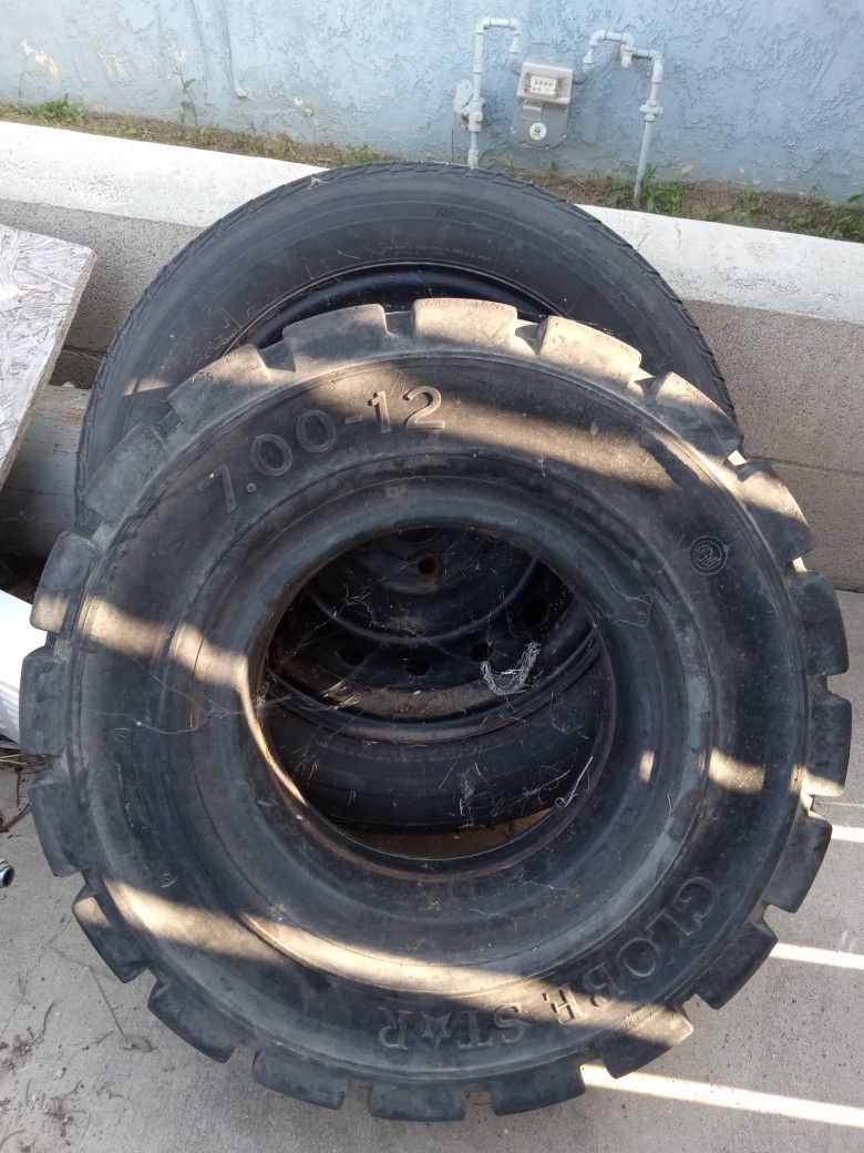 $5 One Forklift Tire 