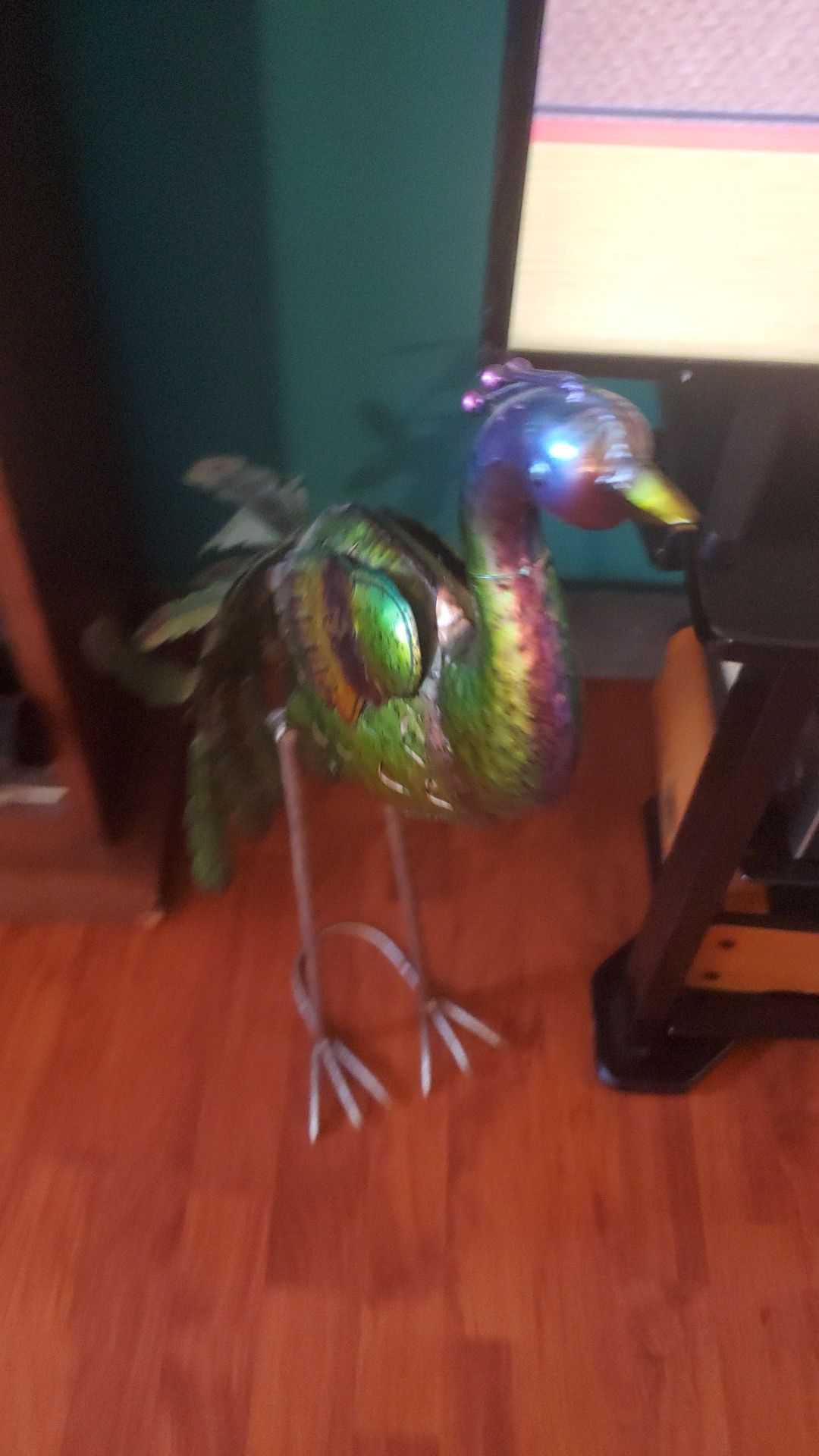 Metal peacock