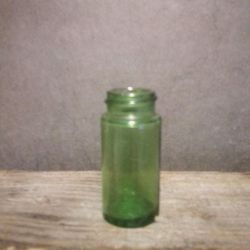Antique Green Glass  Apothecary Pharmacy Salvage Bottle. 