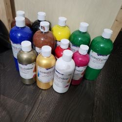 12 Bottles Curate + Color Tempera Paint