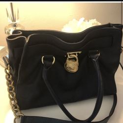 Cartera Michael Kors - Michael Kors satchel in durable saffiano leather with gold hardware