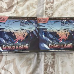 Pokemon Chaos Rising ETB Elite Training Box 2x Sealed And New