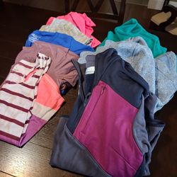 Lot of eight or tops size small and medium