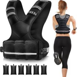 Adjustable Weighted Vest for Women Men, 10-18lbs - NEW (1569/17)