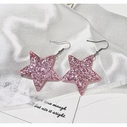 Brand New Beautiful Sparkly Party Star Earrings 