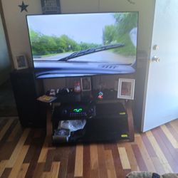 55 Inch Roku TV With TV Stand And Stereo $250. Air Compressor $45