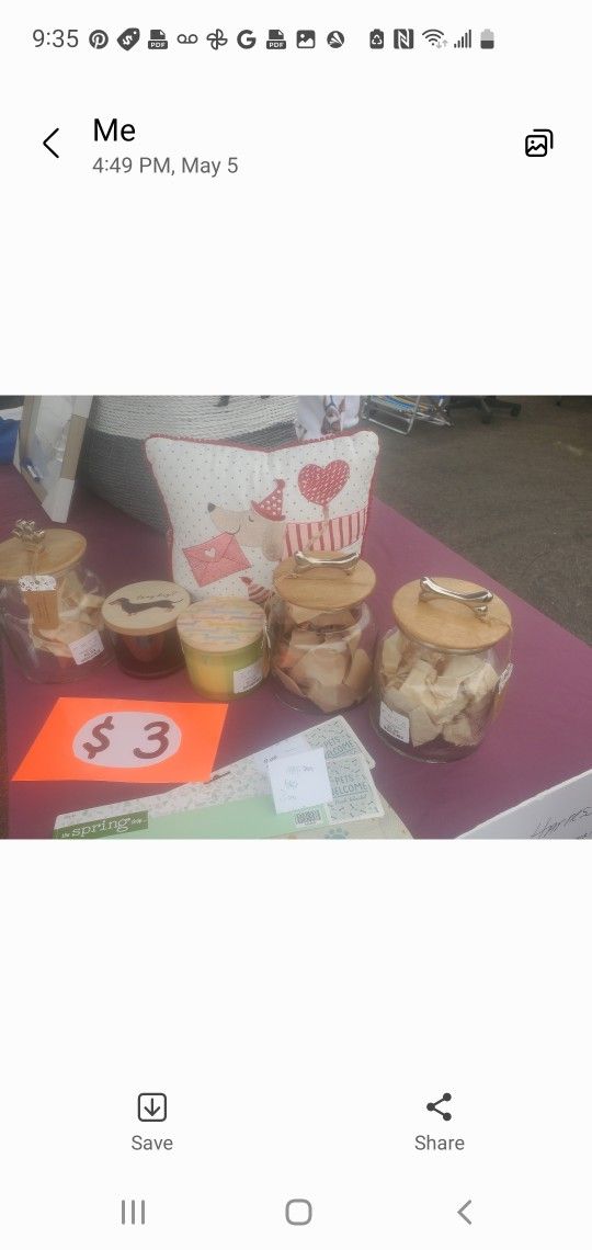 Glass Dog Treat Jars. Unavailable After 7.25