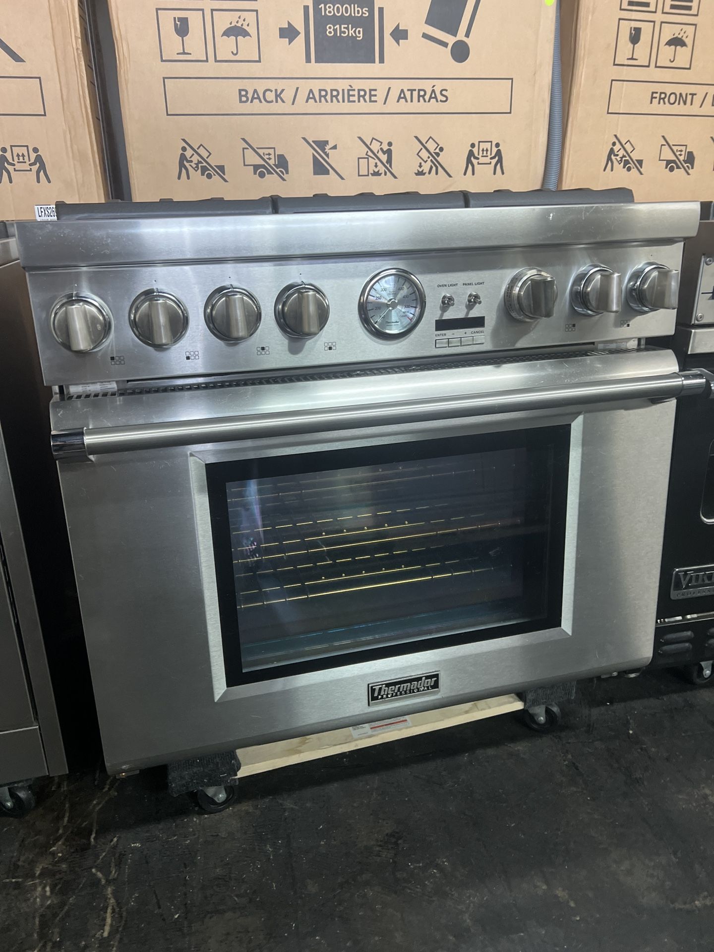 Thermador 36”Wide Dual Fuel Range Stove Stainless Steel