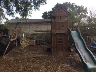 Wood Playset Swingset 