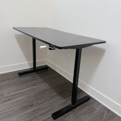 Black Manual Height Adjustabke Desk  