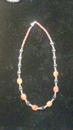 Citrine and onyx Choker