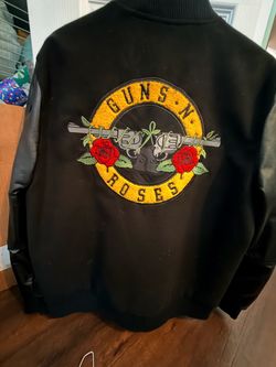 Guns and Roses Leather Varsity concert jacket