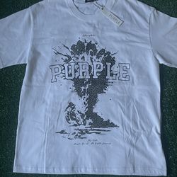 PURPLE WHITE SHIRT