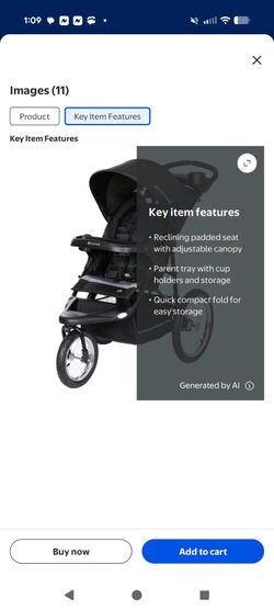 Baby Trend Expedition Jogging Stroller, Dash Black