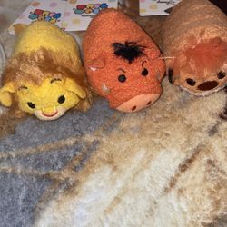 Tsum Tsum Disneyland plushies - Pumba, Timone, Simba