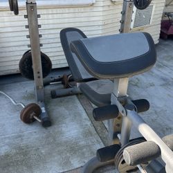 Weight Bench  And Weights