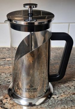 CRIO BRU BREWED CACAO FRENCH PRESS  - 9" TALL