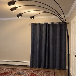 2 Floor Lamps — Black And Gold Colors